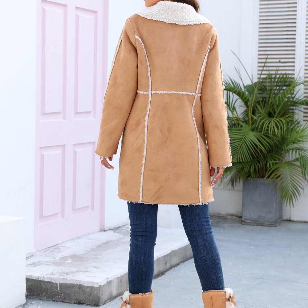 Camel Casual Women's Flap Pocket Sherpa Lined Coat - Picture 2 of 8
